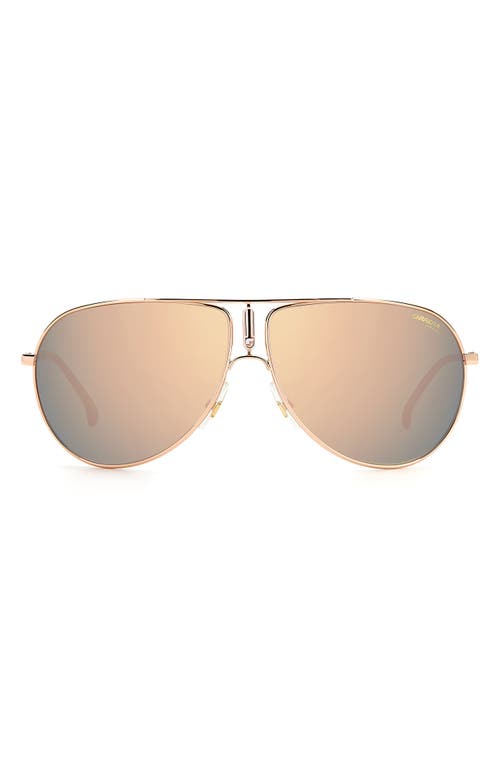 Carrera Eyewear 64mm Gipsy 64mm Polarized Aviator Sunglasses in Gold Copper /Rose Gold