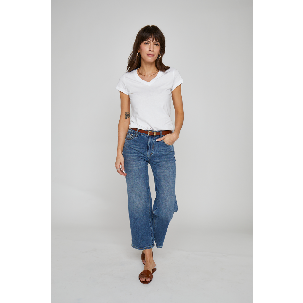 OLIVER LOGAN OLIVER LOGAN ADDINGTON HIGH RISE WIDE LEG CROP VINTAGE WORN
