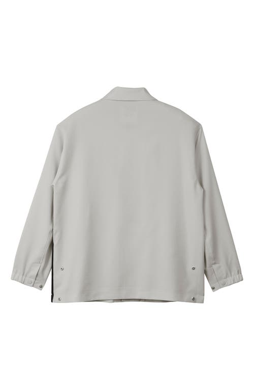 Shop Y-3 Snap Front Recycled Polyester Jacket In Grey