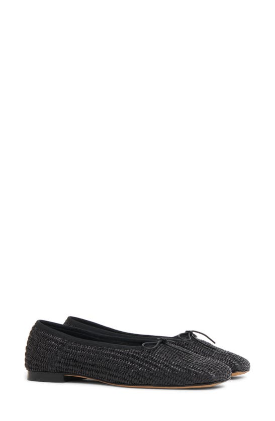 Mansur Gavriel Square Toe Ballet Flat In Black