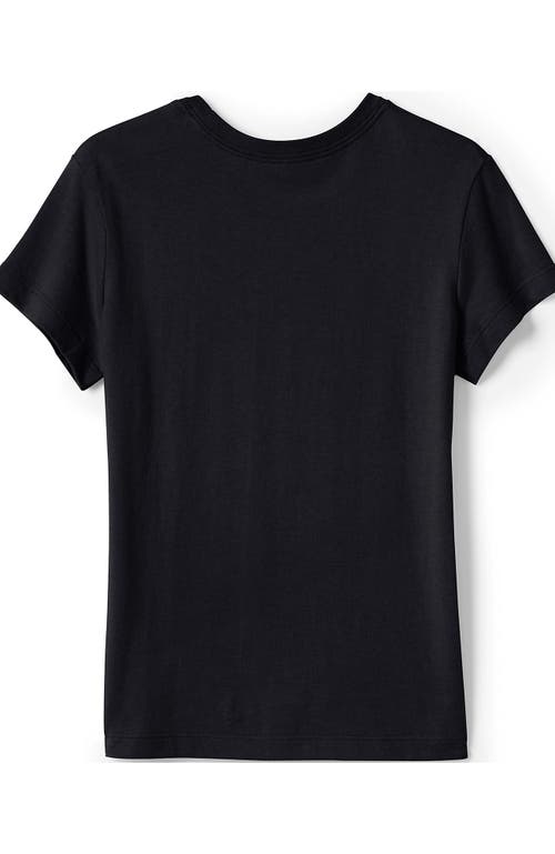 Shop Lands' End School Uniform Girls Short Sleeve Essential T-shirt In Black