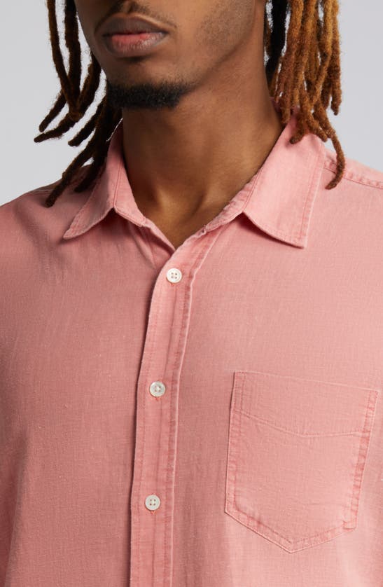 Shop Rails Mykonos Linen Blend Button-up Shirt In Equator