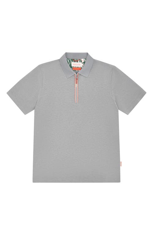 Shop Sealskinz Shipdham Modal Blend Quarter Zip Polo In Grey Marl