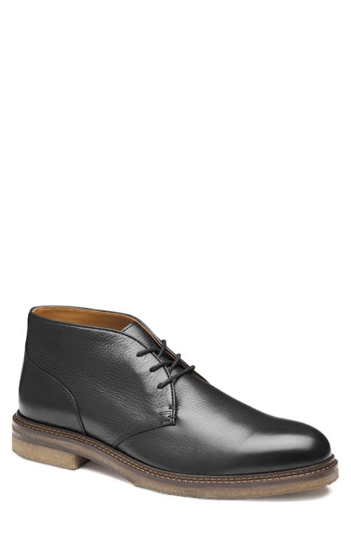 Shop Johnston & Murphy Calder Chukka Boot In Black Tumbled Full Grain