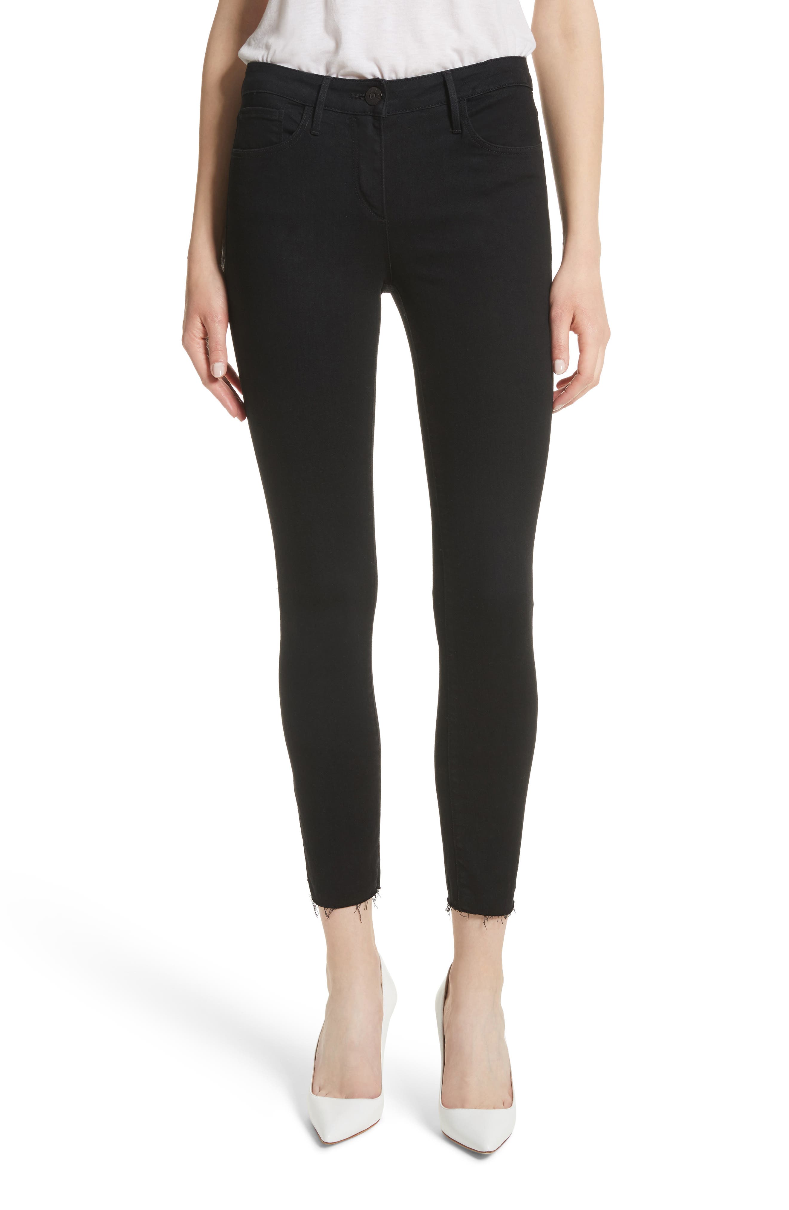 black tear jeans