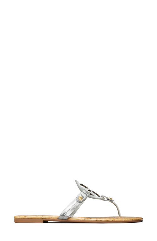 Shop Tory Burch Miller Sandal In Silver/natural