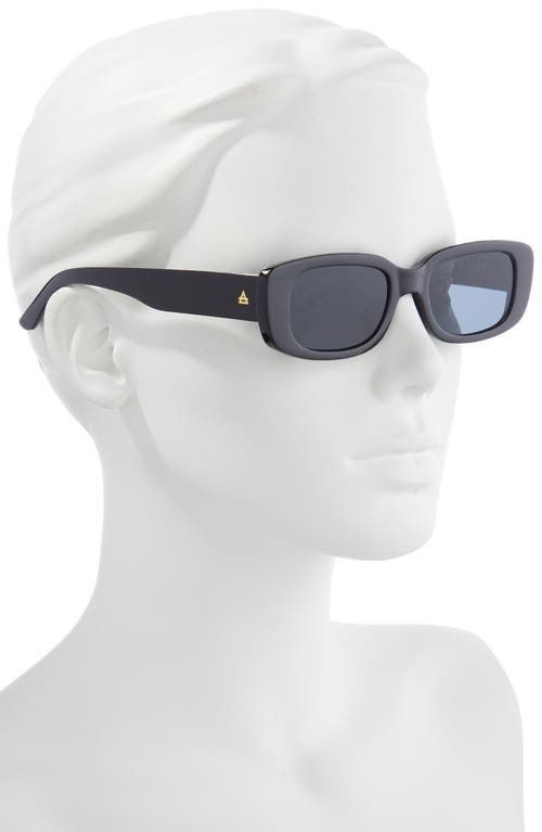 Shop Aire Ceres 51mm Rectangular Sunglasses In Black/smoke Mono