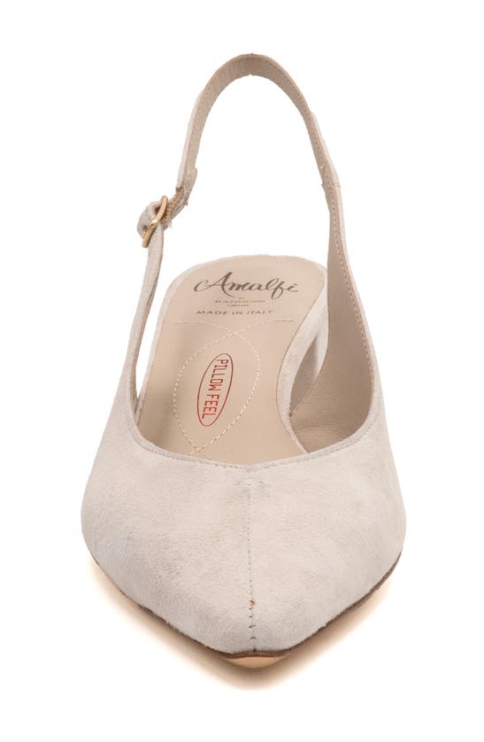 Amalfi By Rangoni Panerea Slingback Pointed Toe Pump In Ivory - Platinum Buckle