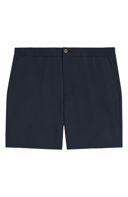 Shop Theory Larin Flat Front Drawstring Shorts In Baltic