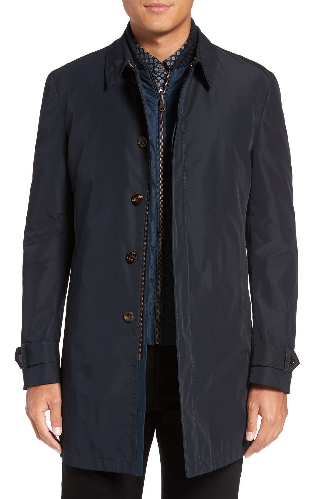 Ted Baker London 'Huston' Wool Blend Rain Coat Nordstrom