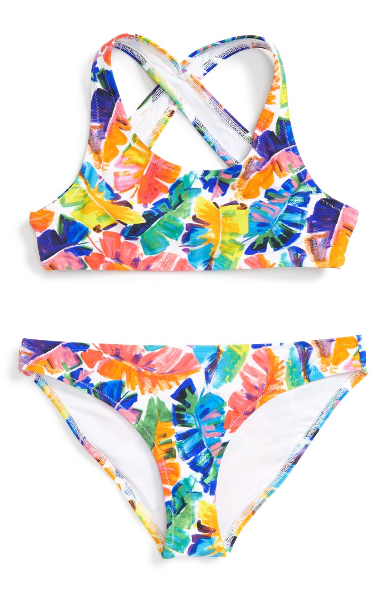 Milly Minis Banana Leaf Two-Piece Swimsuit (Big Girls) | Nordstrom