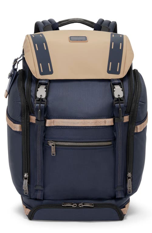 Tumi Expedition Flap Backpack In Midnight Navy/khaki