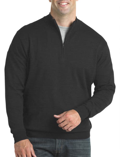 HARBOR BAY BY DXL HARBOR BAY BY DXL QUARTER-ZIP PULLOVER SWEATER 