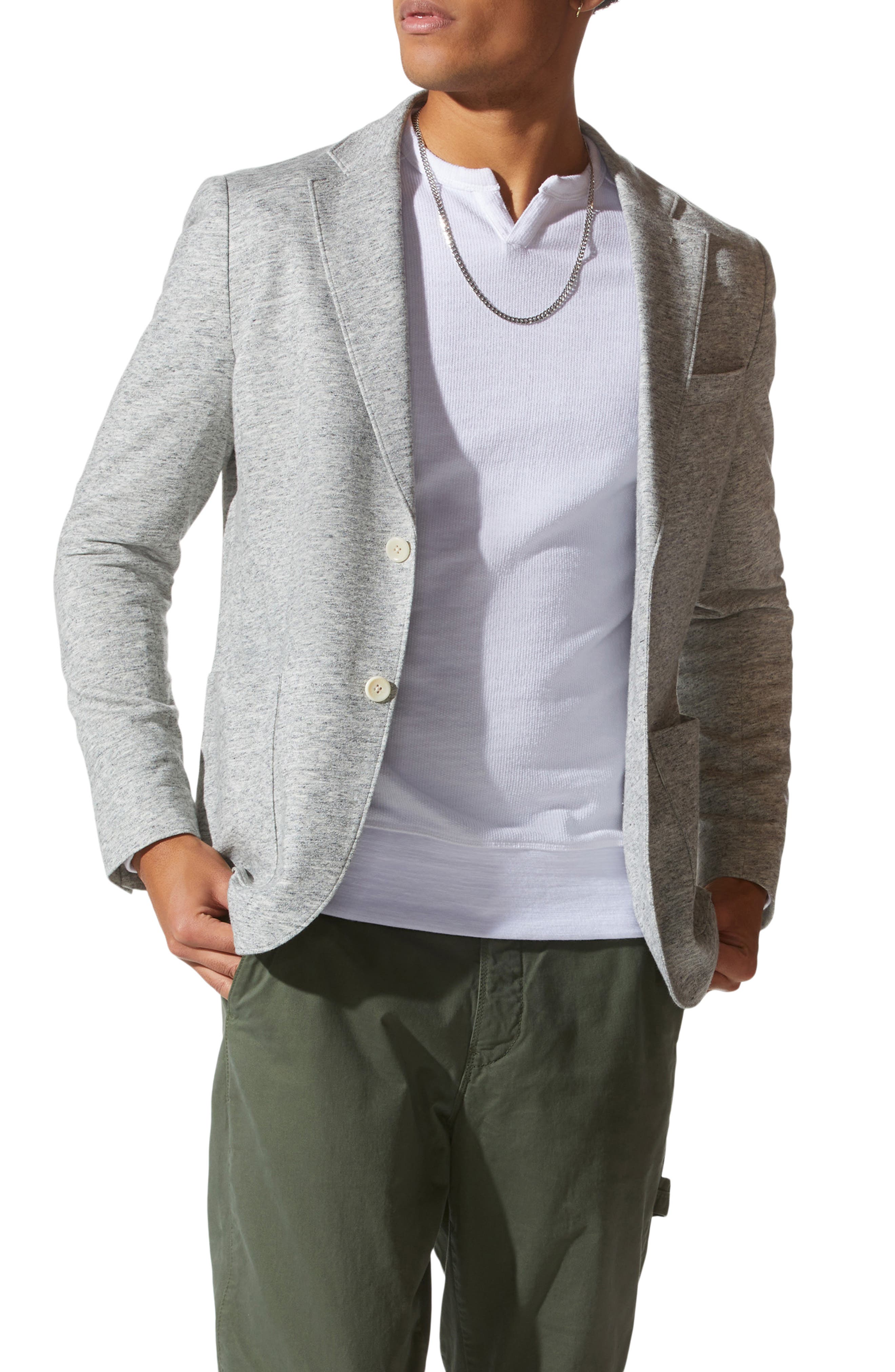 mens grey casual jacket