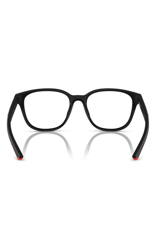 Scuderia Ferrari X 52mm Round Optical Glasses In Matte Black