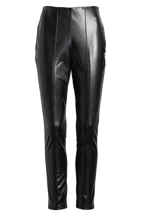 Women s Black Leather Faux Leather Pants Leggings Nordstrom