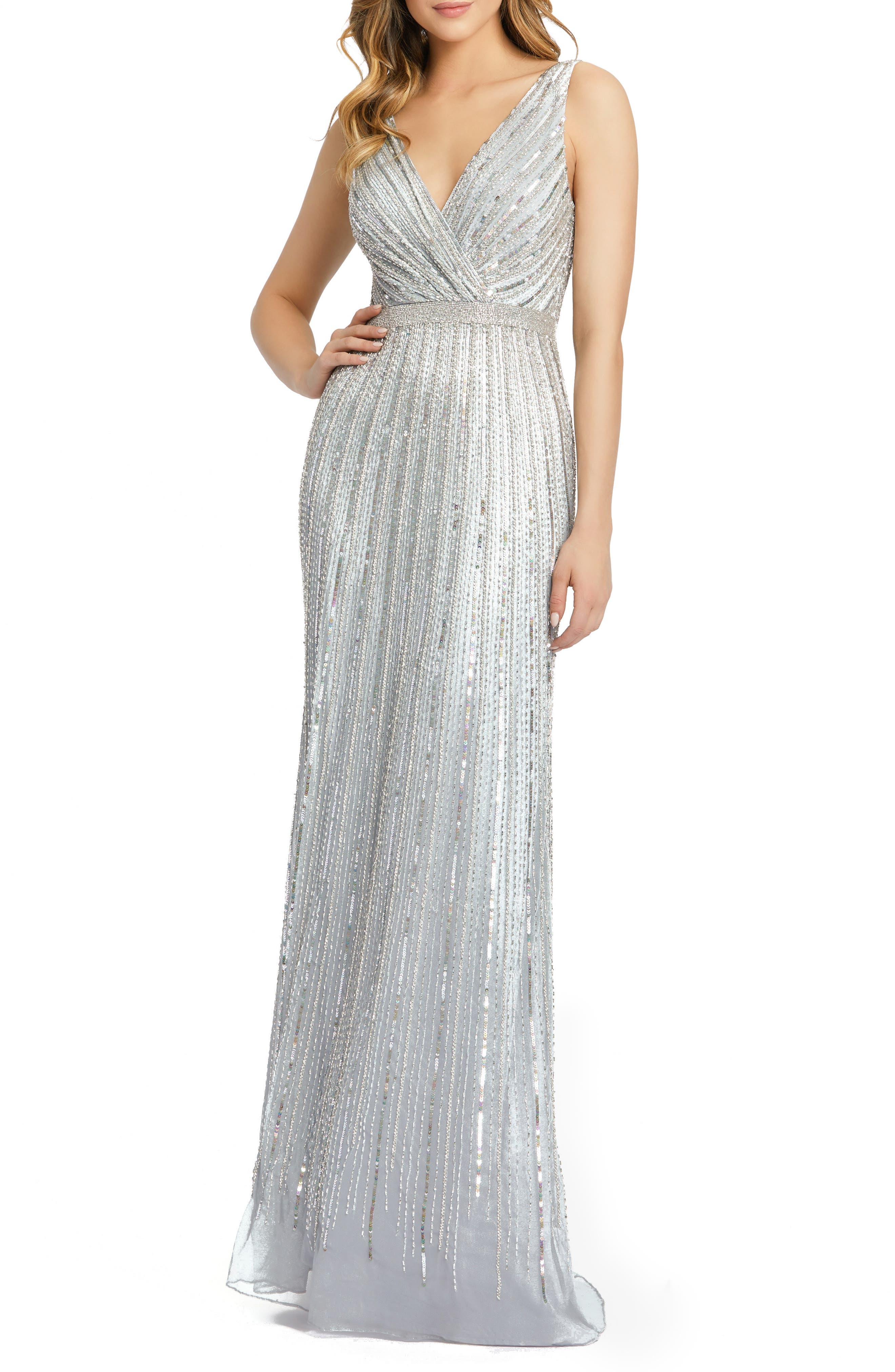 gray formal gown