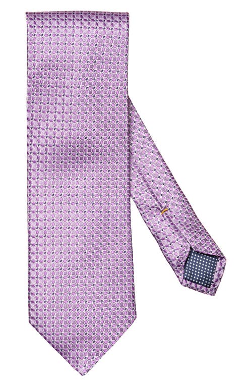 Eton Floral Silk Tie in Dark Purple