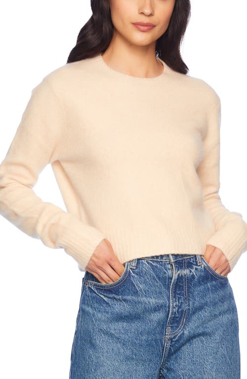 Susana Monaco Mapache Mohair & Wool Blend Crewneck Sweater In Belgian Creme