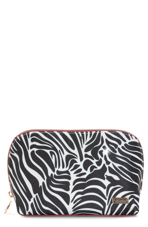 Sarhara Zebra Lola Makeup Bag in Black/White