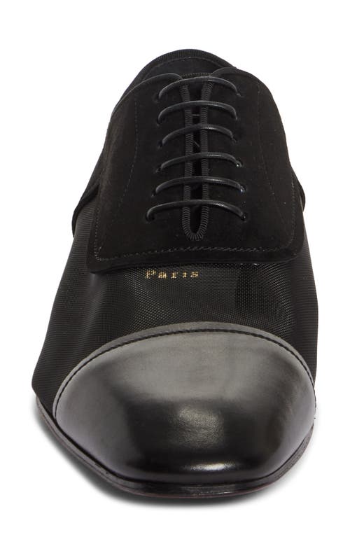 Christian Louboutin Cortomale Mixed Media Oxford In Bk01-black