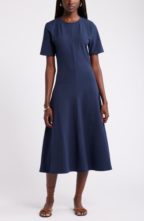 Shop Nordstrom A-line T-shirt Dress In Navy Blazer