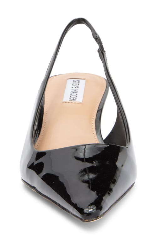 Shop Steve Madden Kari Pointed Toe Kitten Heel Slingback Pump In Black Patent