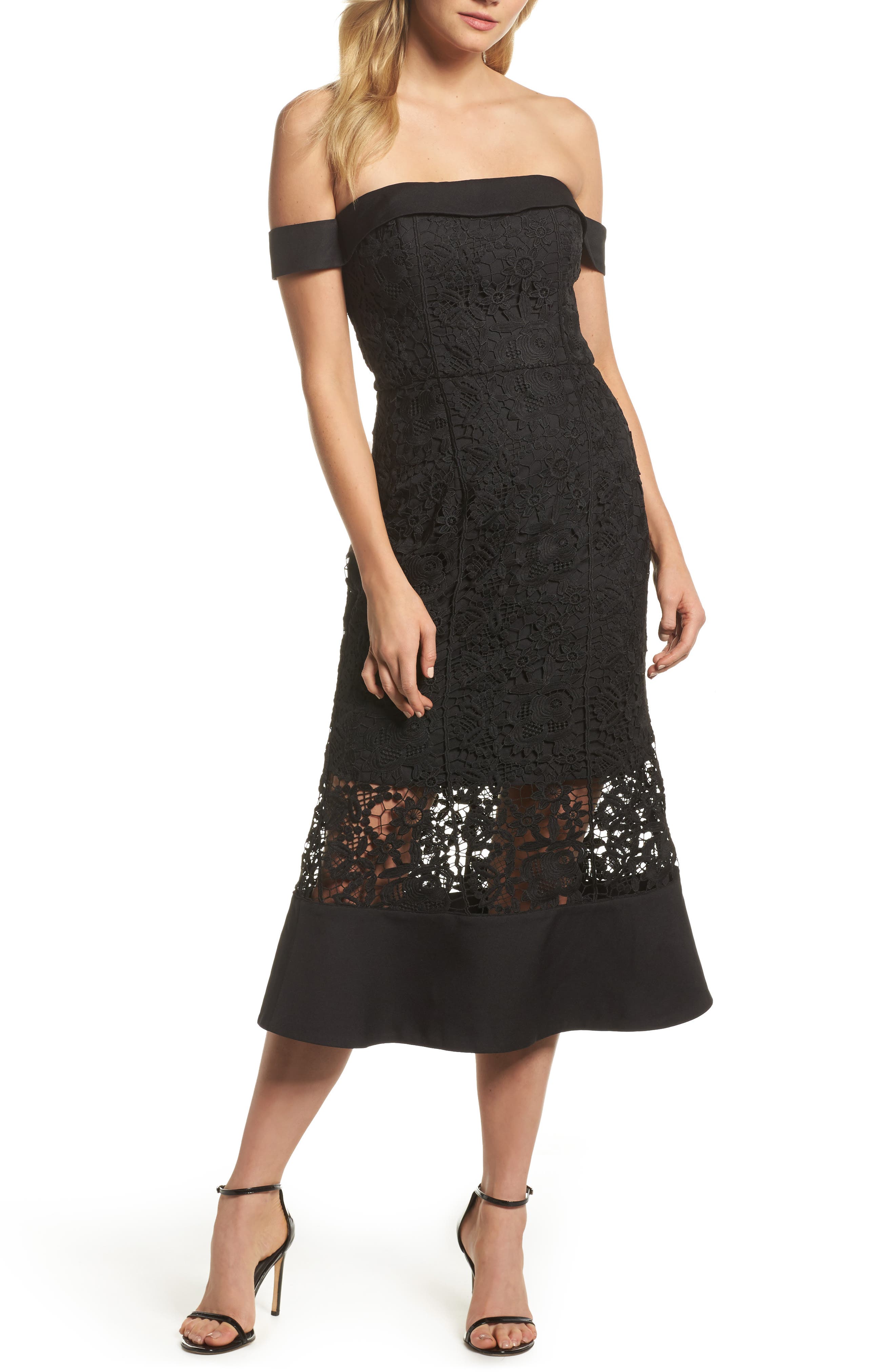 jarlo black lace dress