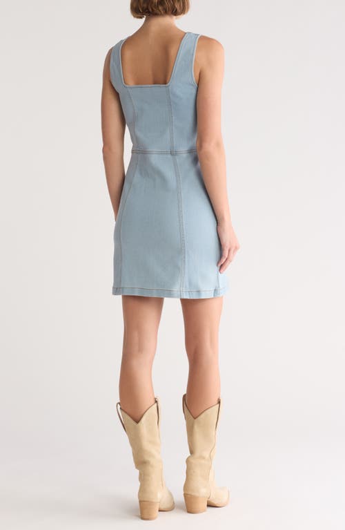 Bebe Denim Denim Minidress In Light Wash