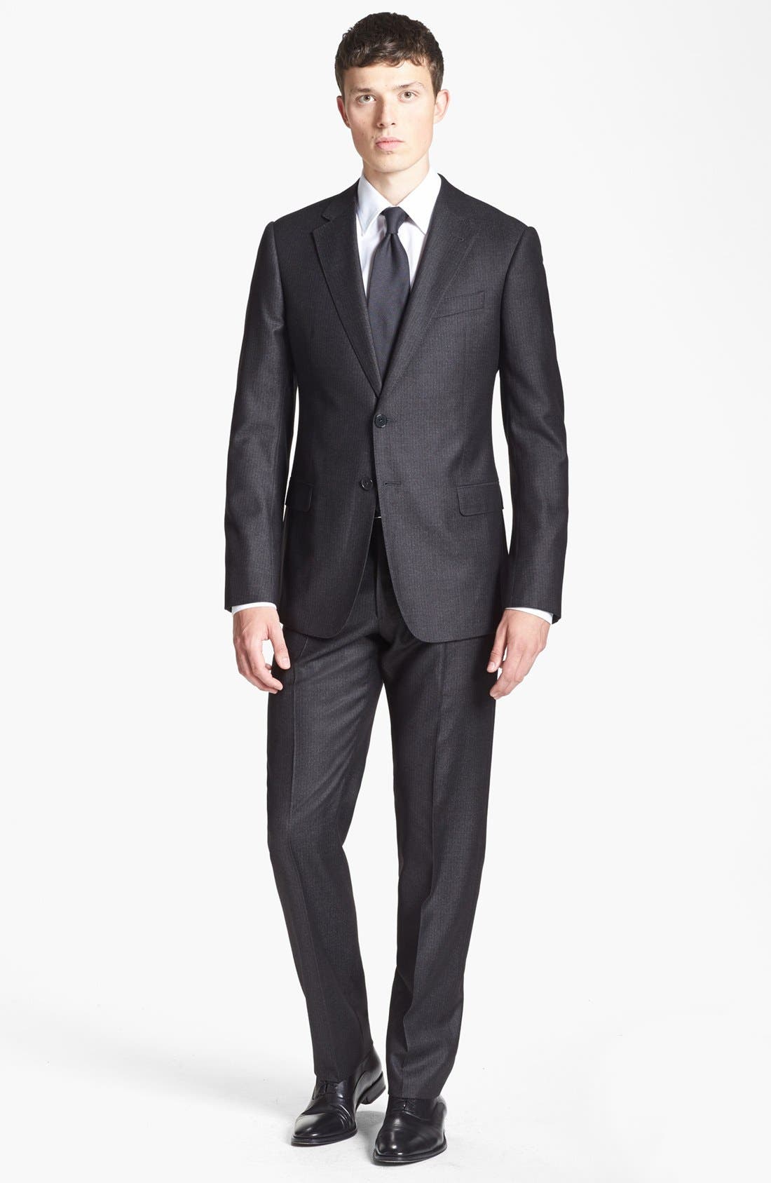 armani charcoal suit