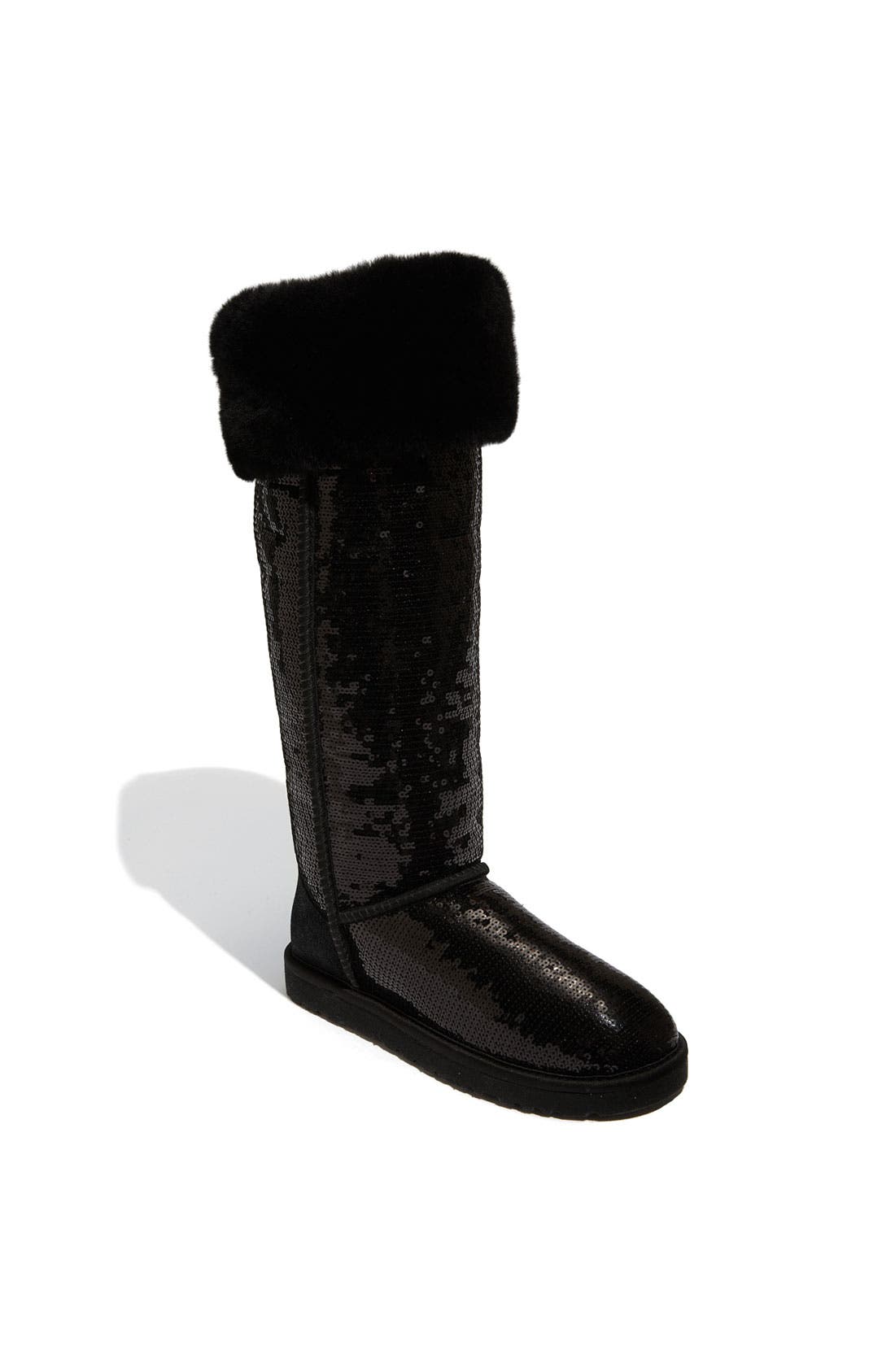 ugg black sequin over the knee boots 