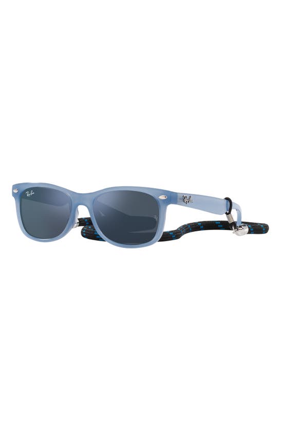 Shop Ray Ban Ray-ban Kids' Junior Wayfarer 47mm Square Sunglasses In Opal Blue