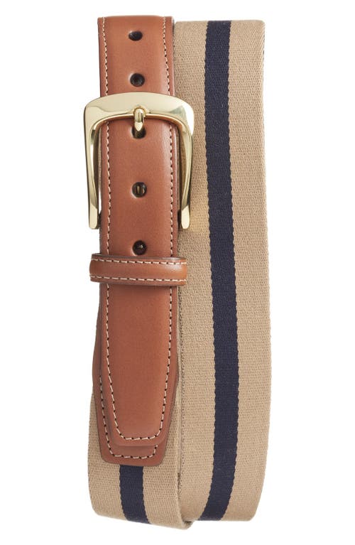 Shop Torino European Surcingle Belt In Camel/navy