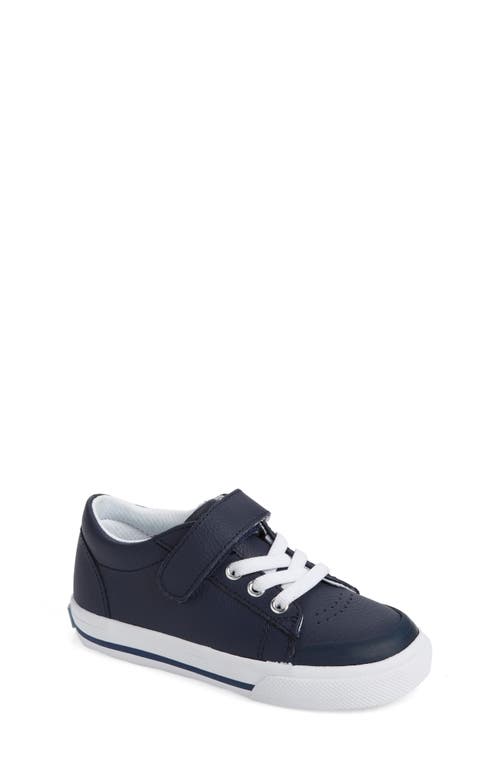 Footmates Reese Sneaker Navy Leather at Nordstrom, M