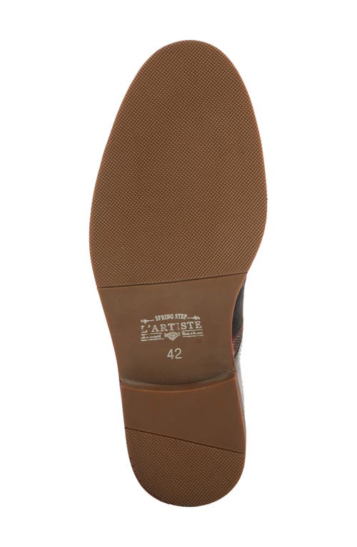 L'artiste By Spring Step Thavo Plaid Derby In Grey Multi