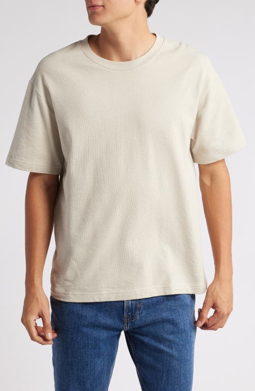 Frame Double Fold Cotton Crew Neck T-shirt In Off White
