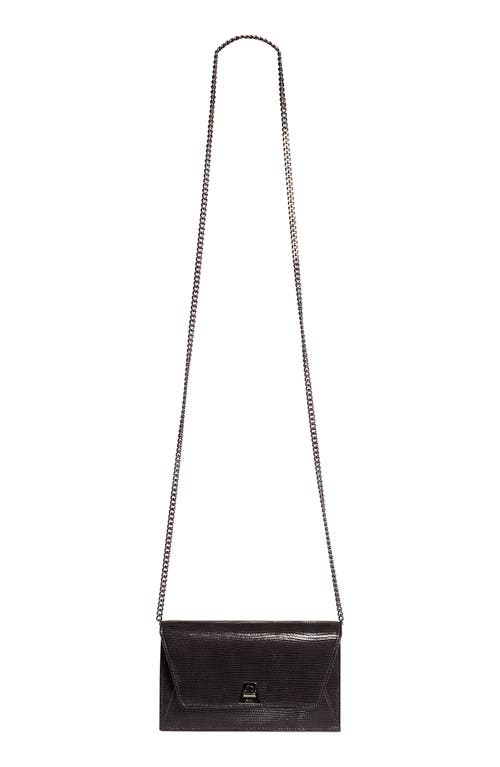 AKRIS AKRIS ANOUK LIZARD EMBOSSED WALLET ON A CHAIN 