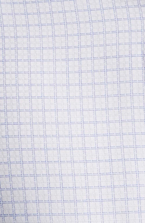 Lorenzo Uomo Trim Fit Textured Windowpane Check Cotton Dress Shirt In Light Blue