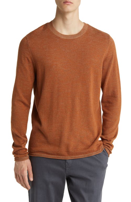 Treasure & Bond Textured Cotton Sweater in Rust Argan Oil
