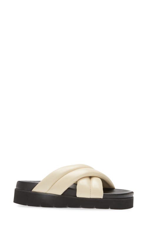 Shop Seychelles Driving Force Sandal In Ivory/black Leather