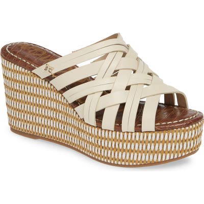 Sam Edelman Devon Wedge Slide Sandal- Ivory