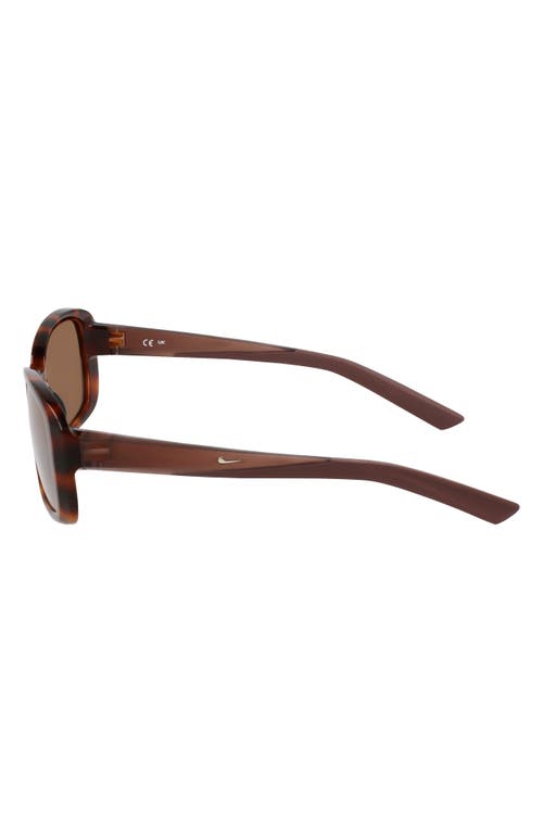 Shop Nike Epic Breeze 135mm Rectangular Sunglasses In Tortoise/brown