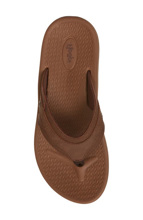 Shop Floopi Daniel Comfort Thong Flip Flop In Brown