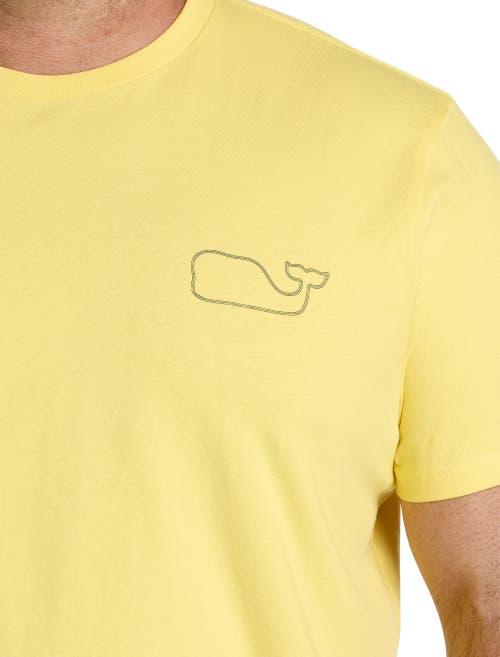 Vineyard Vines Whale Outline Graphic Tee In Lemon Twist