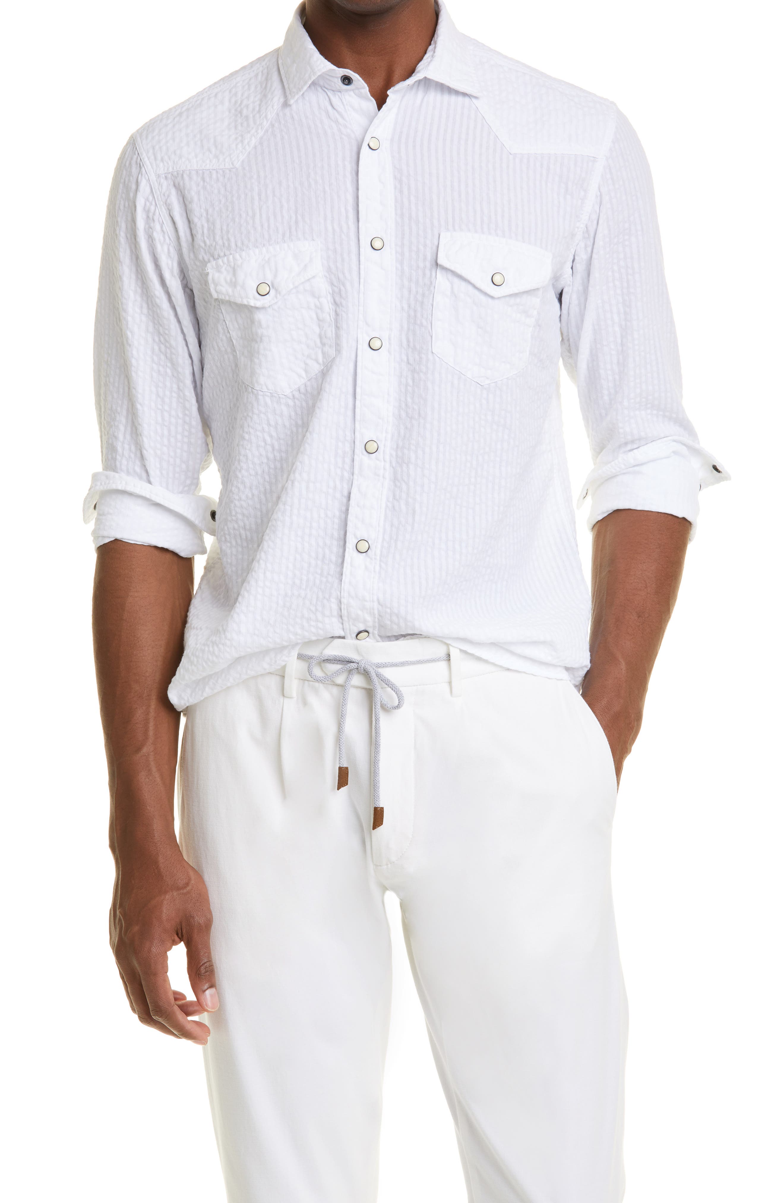 Eleventy Mens 979MA0294MAG2500911 White Linen T-Shirt