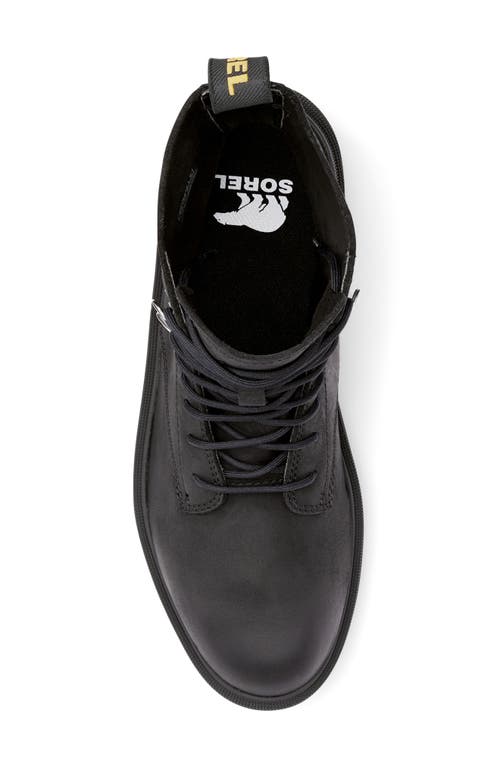 Sorel Hi-line Lace Suede & Leather Boot In Black Jet