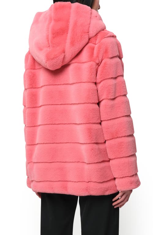 Shop Apparis Goldy Recycled Polyester Pluche™ Faux Fur Coat In Geranium