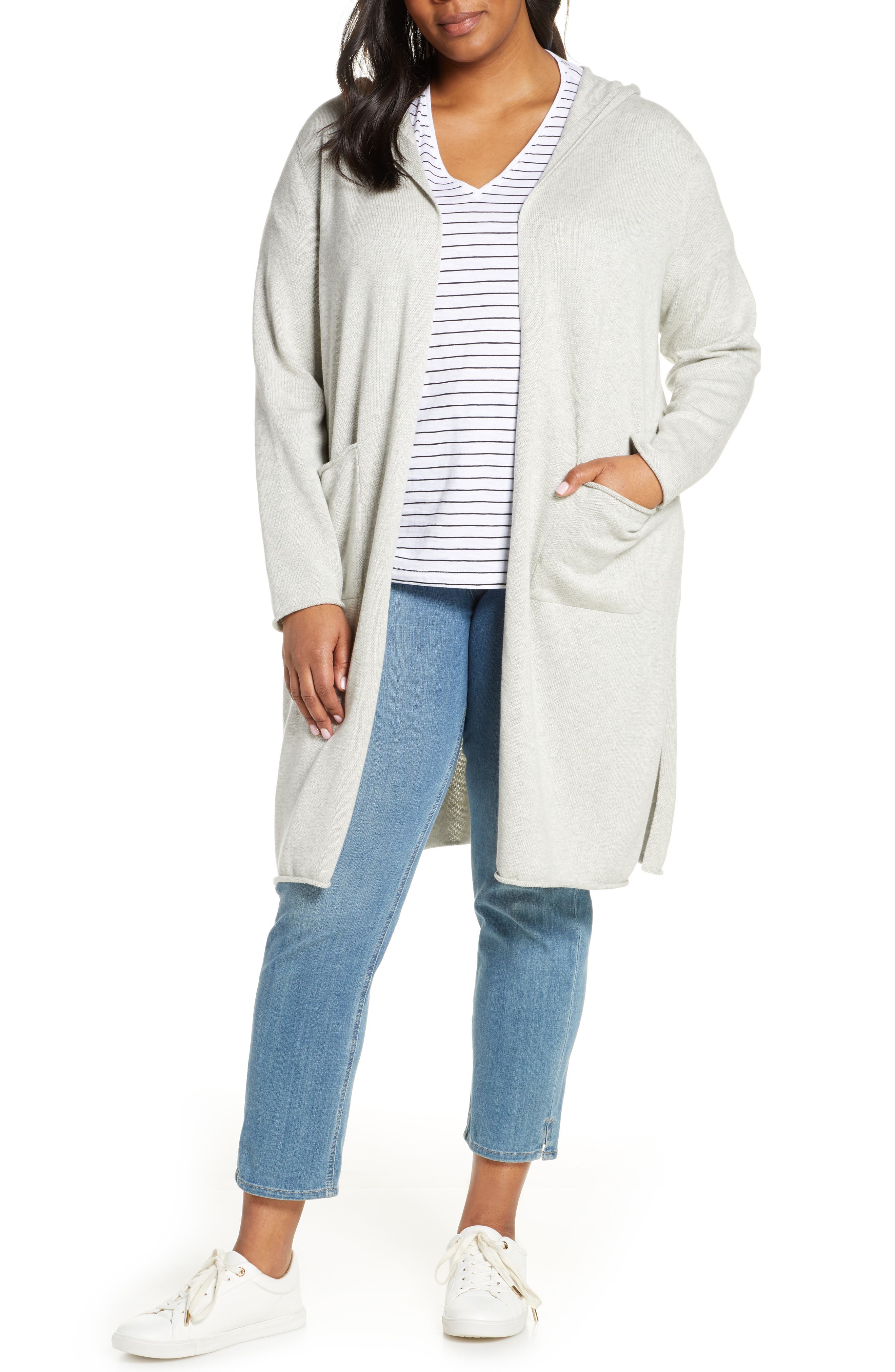 eileen fisher hooded cardigan