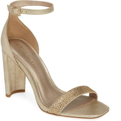 Pelle Moda Gabi Ankle Strap Sandal, Metallic