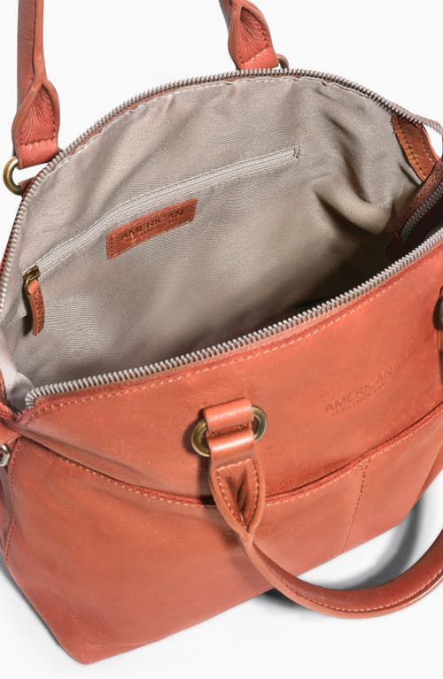American Leather Co. Carrie Dome Satchel In Desert Rose Smooth